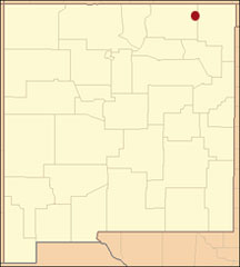 map of New Mexico showing location of Capulin National Monument